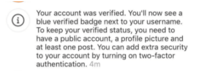 como conseguir a marca azul en instagram